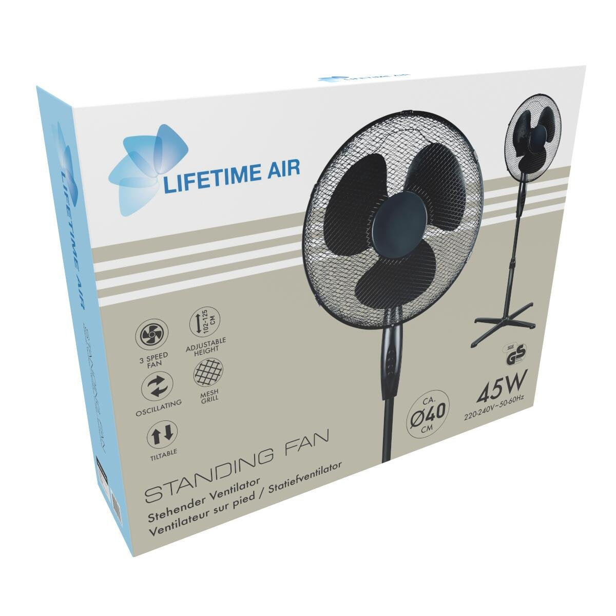 50% KORTING NU Statiefventilator 230V 40cm 42W