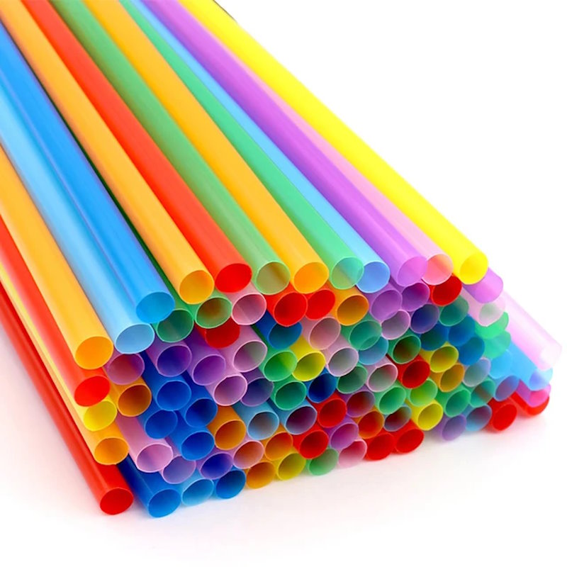 Gekleurde Plastic Rietjes (100 stuks)
