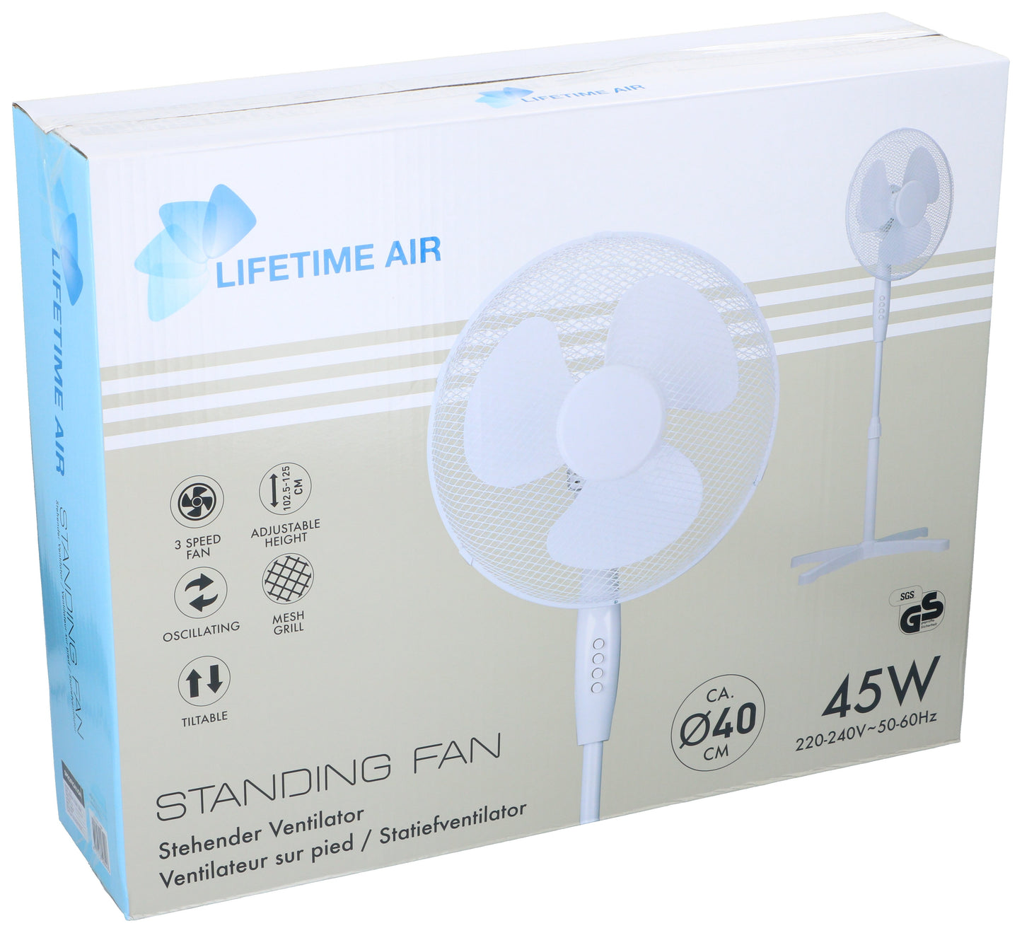 50% KORTING NU Statiefventilator 230V 40cm 42W