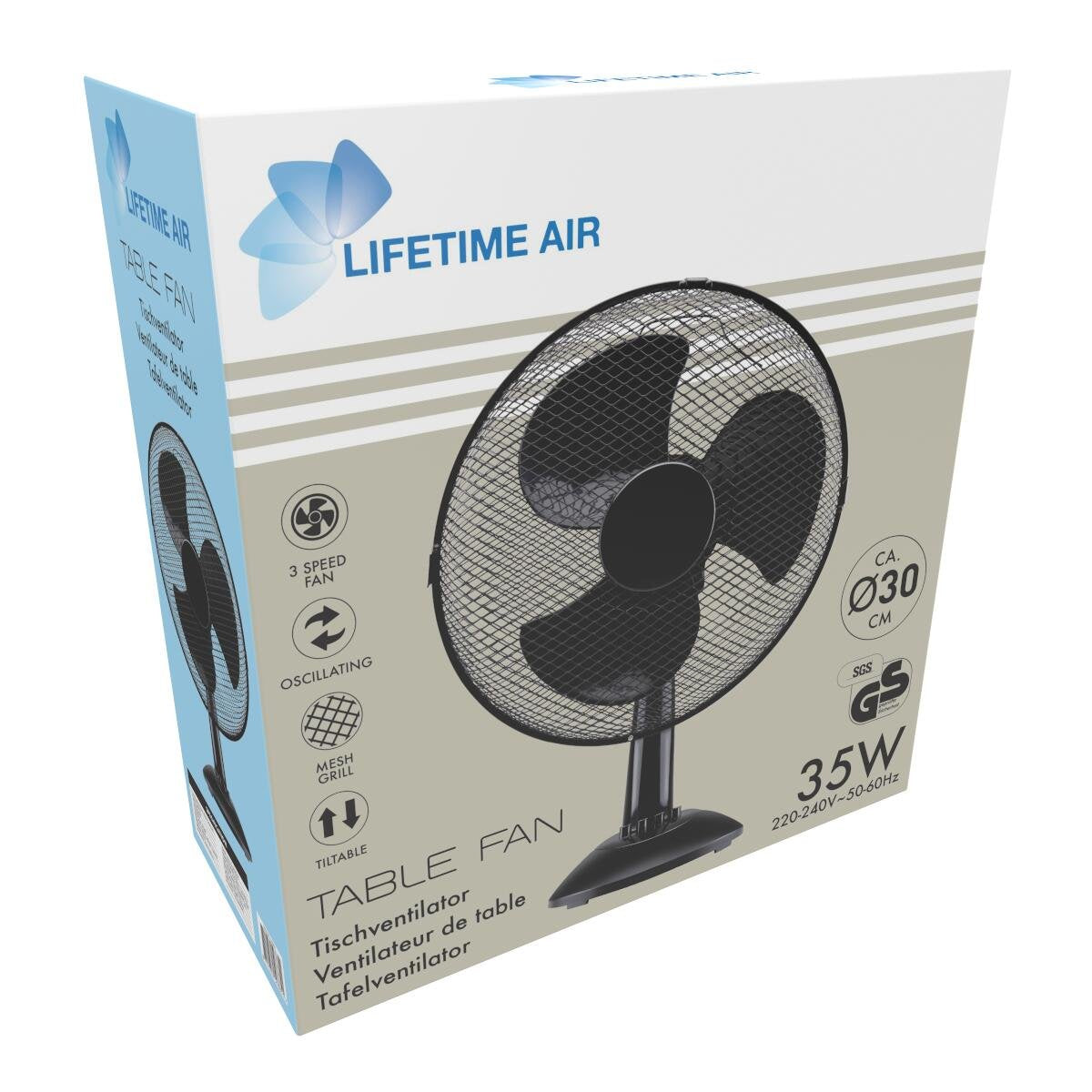 50% KORTING Lifetime 35W Tafelventilator