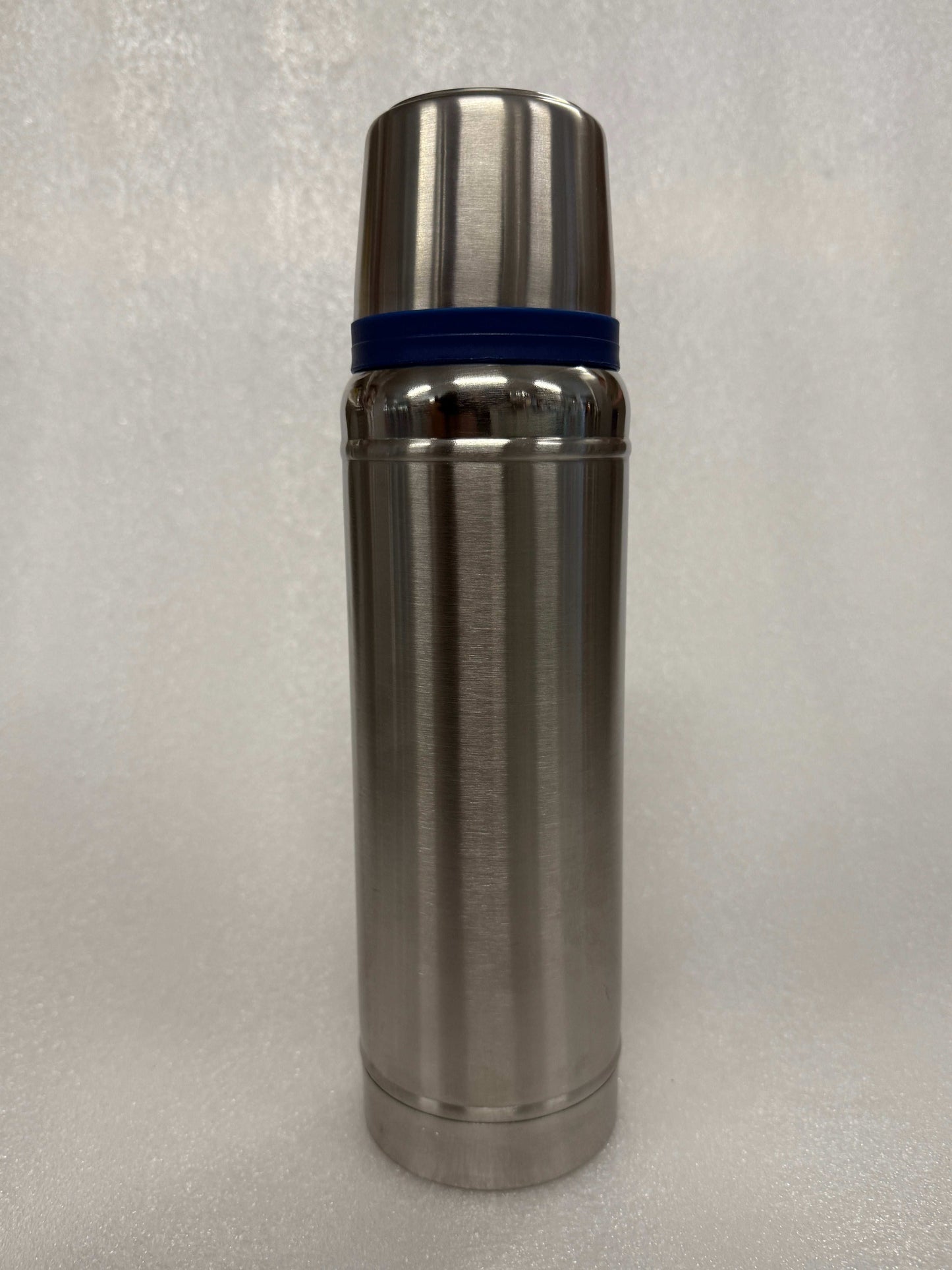 Roestvrijstalen Thermosfles 1L met Blauwe Ring