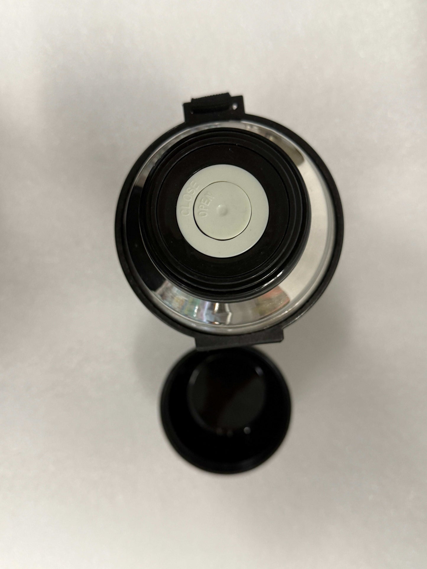 Roestvrijstalen Thermosfles 1,2L met Draagkoord – Zwart