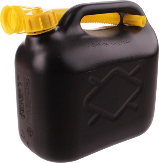 Dunlop Jerrycan 5 Liter met Vulslang – Zwart Kunststof